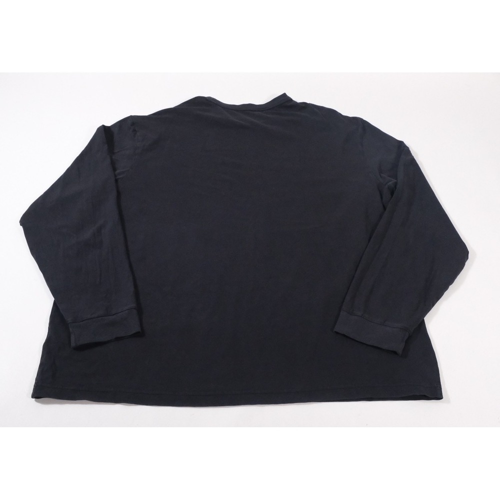 Cremieux Shirt Mens XL Black Long Sleeve Crewneck Cotton Blend Logo Casual Top - Picture 2 of 6